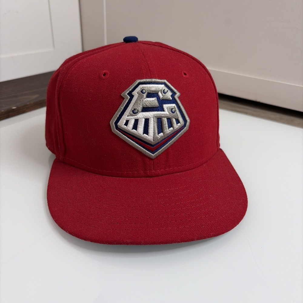New Era 59FIFTY Round Rock Express Fitted Hat 7 1/4 Red MiLB Texas Rangers AAA